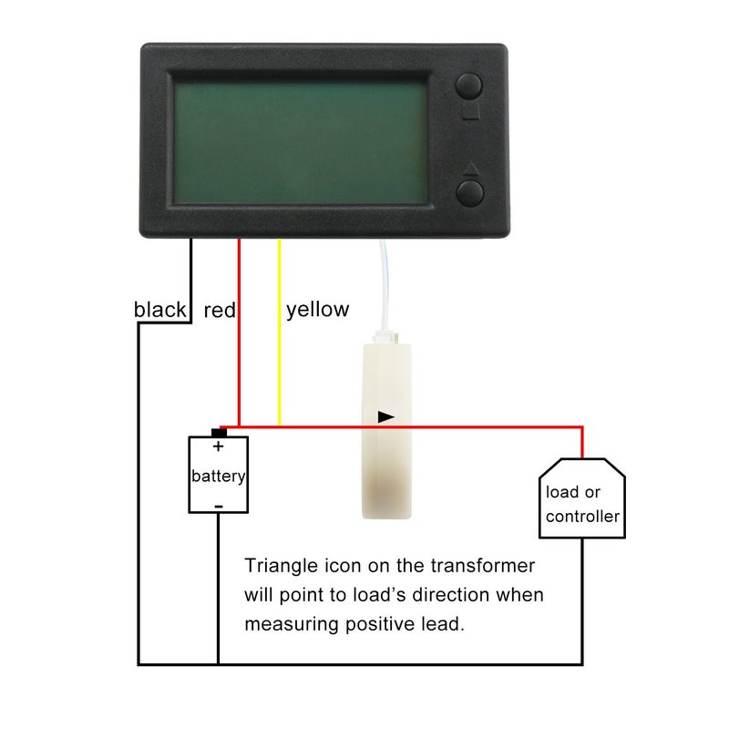 DROK Voltage Amp Meter DC, Battery Monitor DC 0-300V 200A, Ammeter Voltmeter for Solar System Setup Power Energy Capacity Volt Current Detector Panel with Hall Sensor - Image 3